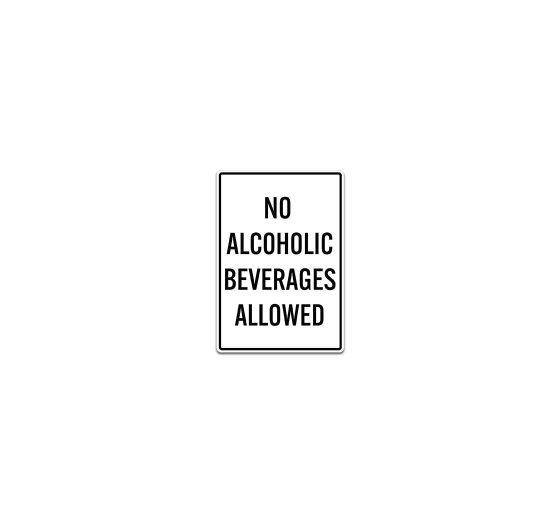 No Alcohol Beverages Allowed Decal (Non Reflective)