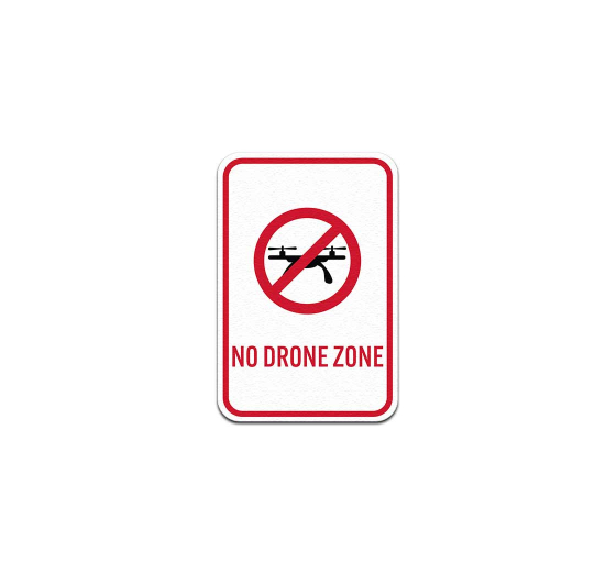 No Drone Zone Aluminum Sign (Non Reflective)