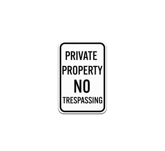 Minnesota Private Property No Trespassing Aluminum Sign (Non Reflective)