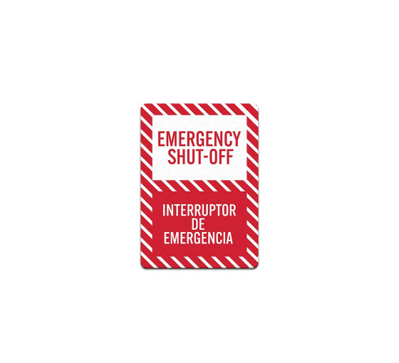 Bilingual Spanish Electrical Emergency Shut Off Aluminum Sign (Non Reflective)