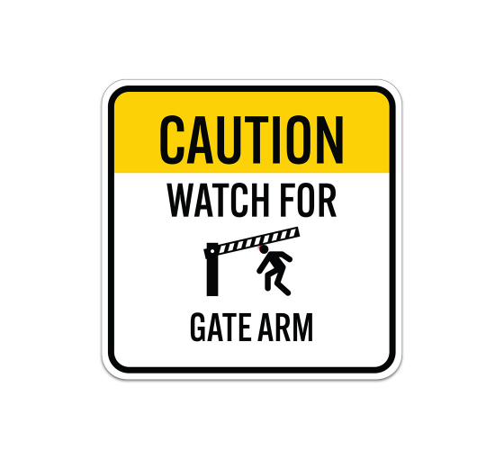 Watch for Gate Arm Aluminum Sign (Non Reflective)