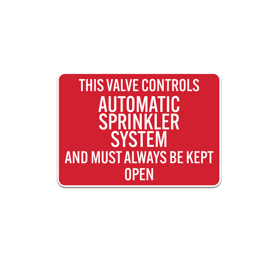 Sprinkler Valve Aluminum Sign (Non Reflective)