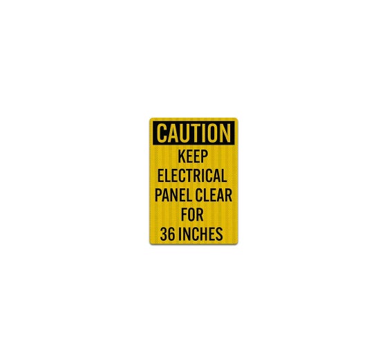 TRADESAFE Electrical Panel Floor Sticker – Anti-Slip, 17” Round, Peel & Stick, ANSI Compliant Safety Sign