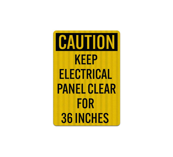 Keep Electrical Panel Clear Decal (EGR Reflective)