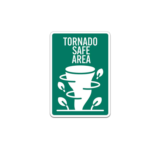 Tornado Safe Area Aluminum Sign (Non Reflective)