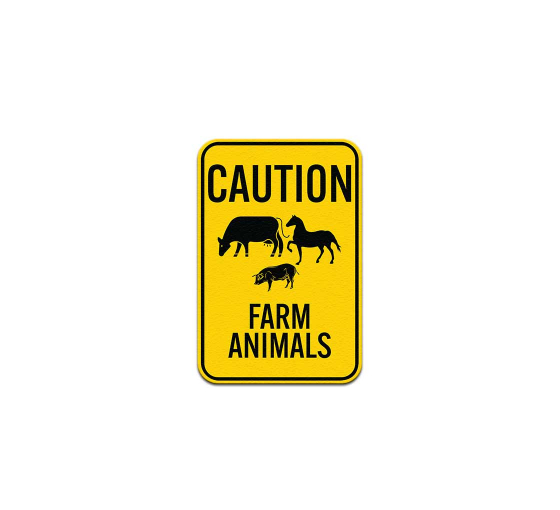 Farm Animals Aluminum Sign (Non Reflective)