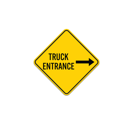 Truck Entrance Aluminum Sign (Non Reflective)
