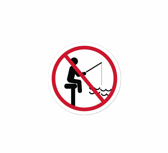 No Fishing With Symbol Aluminum Sign (Non Reflective)