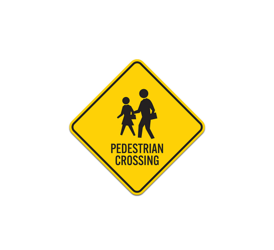 Pedestrian Crossing Aluminum Sign (Non Reflective)