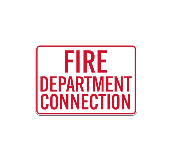 Fire Department Connection Plastic Sign