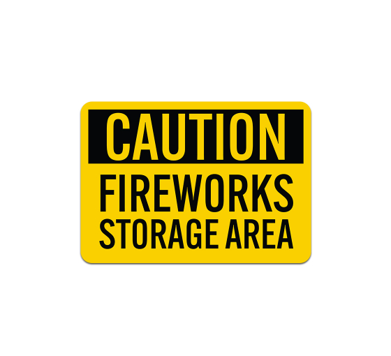 OSHA Fireworks Storage Area Plastic Sign