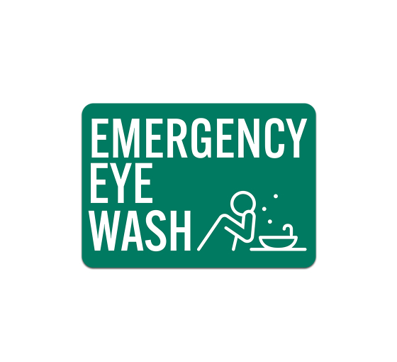 Emergency Eye Wash Plastic Sign