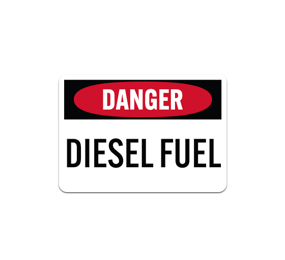 OSHA Diesel Fuel Plastic Sign