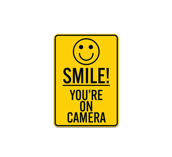 Smile You Are On Camera Plastic Sign