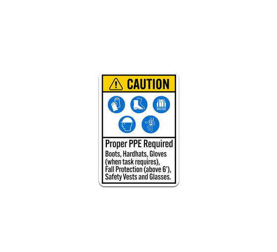 ANSI Low Overhead Clearance Plastic Sign