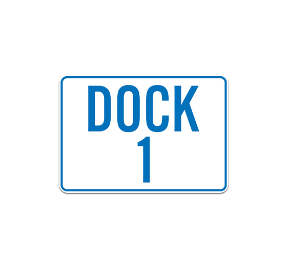 Shipping Receiving Or Loading Dock Number Plastic Sign