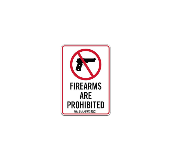 Firearms Are Prohibited Plastic Sign