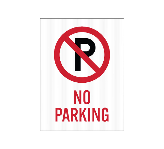 No Parking Corflute Sign (Non Reflective)