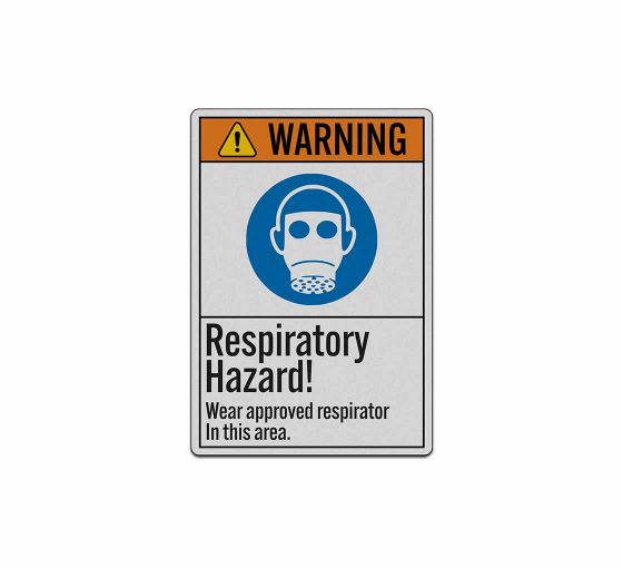 ANSI Respiratory Hazard Decal (Reflective)