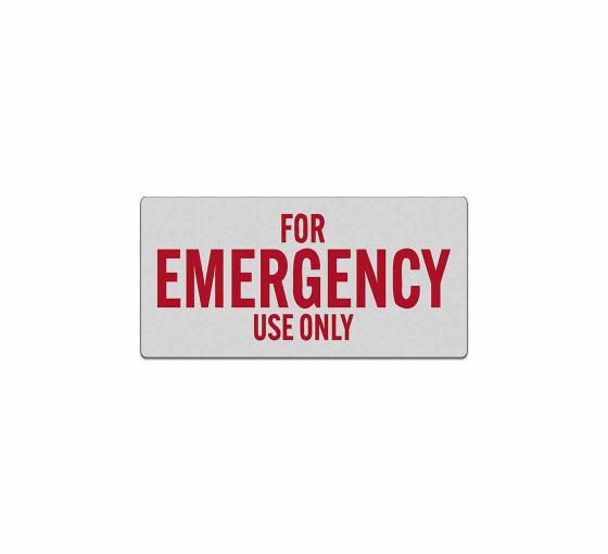 For Emergency Use Only Decal (Reflective)