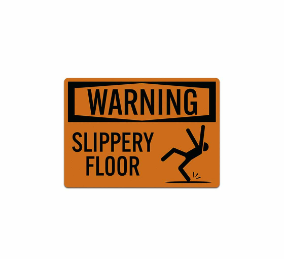 Slippery Floor Decal (Reflective)