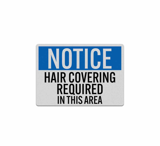 PPE Hair Covering Required Decal (Reflective)