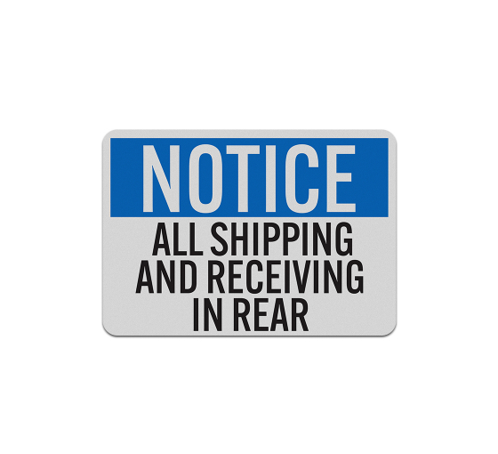 Warehouse Shipping Receiving Decal (Reflective)