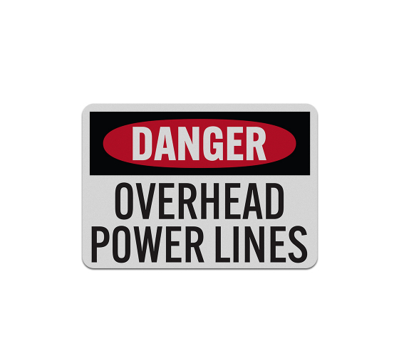 Overhead Power Lines Decal (Reflective)