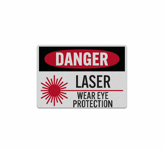PPE Laser Wear Eye Protection Decal (Reflective)