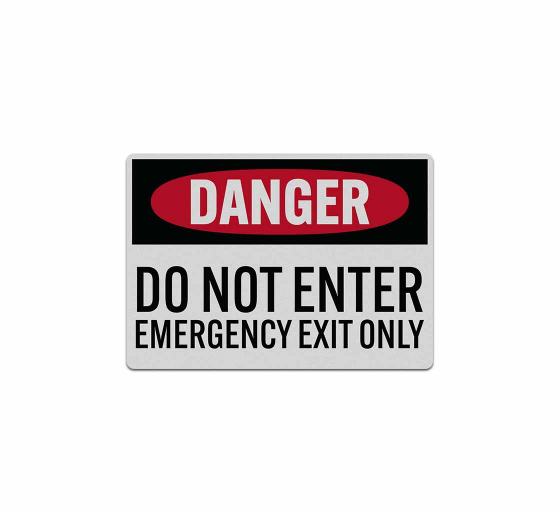 Do Not Enter Emergency Exit Decal (Reflective)