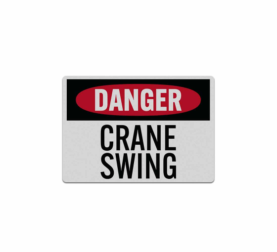 Danger Crane Swing Decal (Reflective)