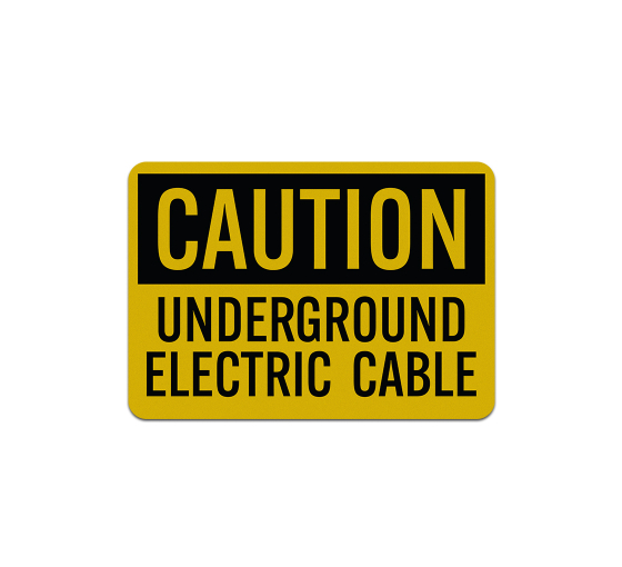 Underground Electric Cable Decal (Reflective)