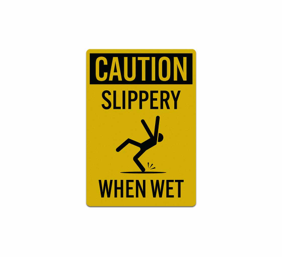Slippery When Wet Decal (Reflective)
