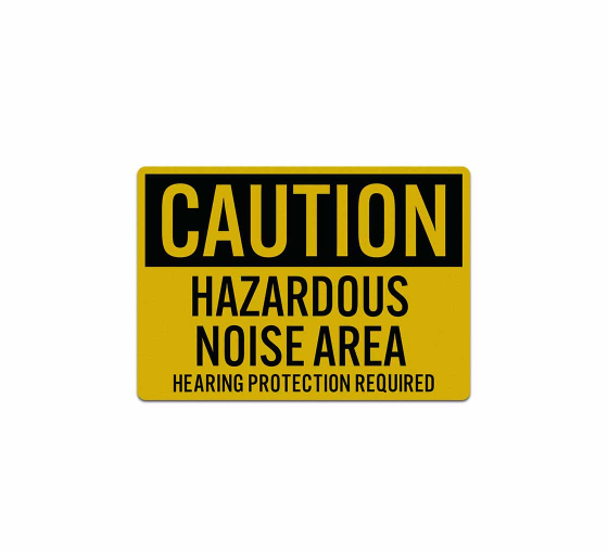 Hazardous Noise Area Decal (Reflective)