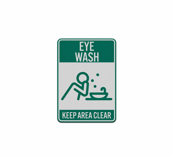 Eyewash Keep Area Clear Decal (Reflective)