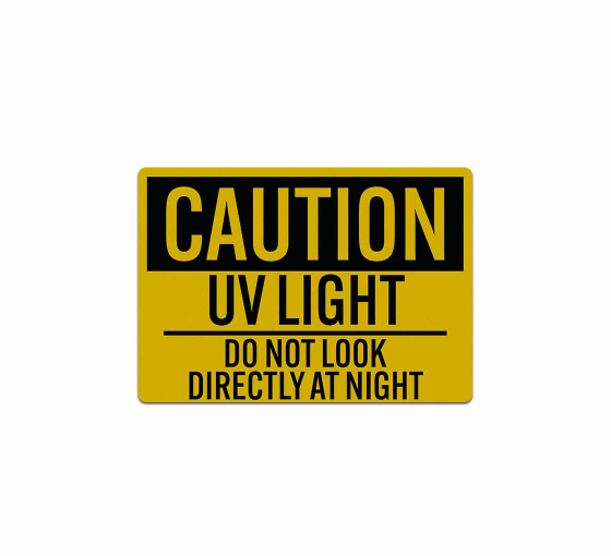 UV Light Do Not Look Directly Decal (Reflective)