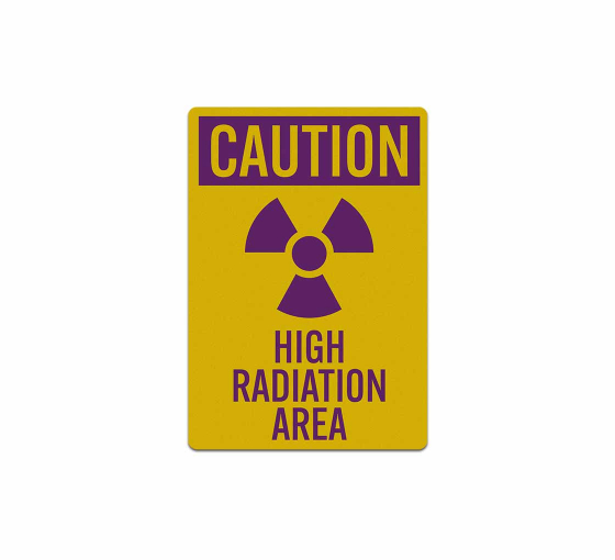 High Radiation Area Decal (Reflective)