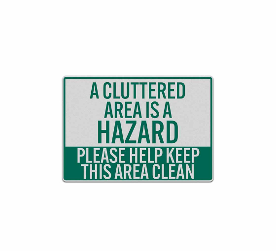 Please Help Keep This Area Clean Decal (Reflective)