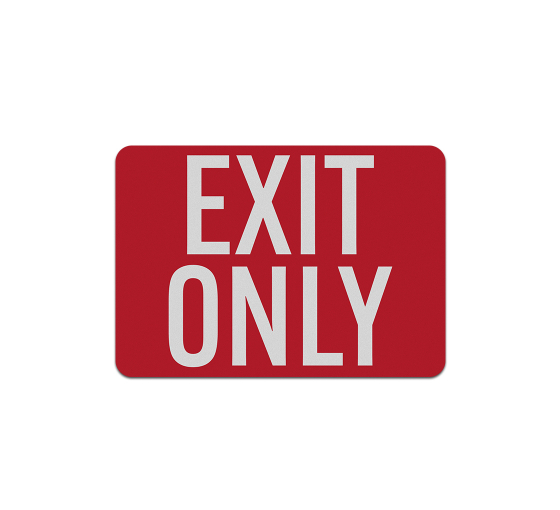 Exit Only Decal (Reflective)