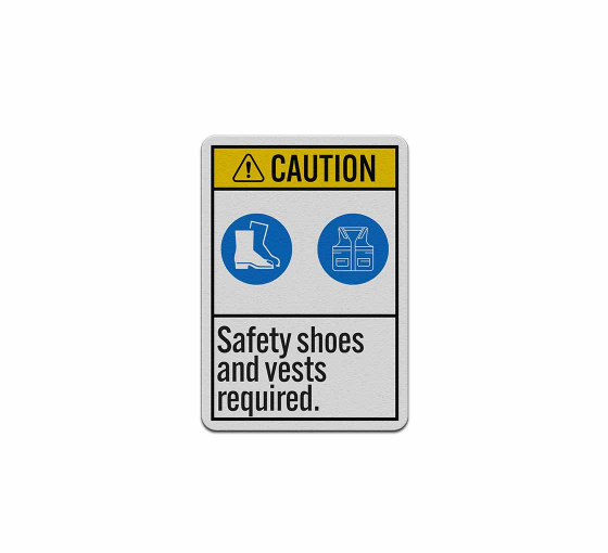 ANSI Shoes & Vests Required Decal (Reflective)