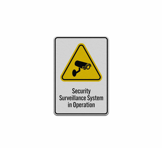 Security Surveillance System In Operation Decal (Reflective)