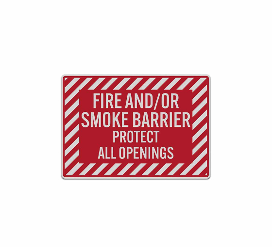 Fire & Smoke Barrier Decal (Reflective)