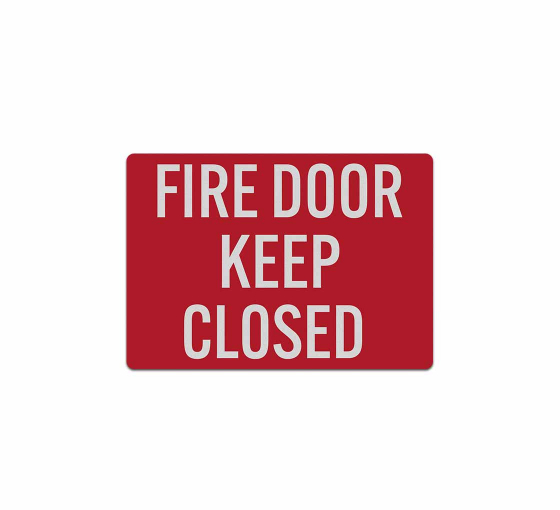 Fire Door Keep Closed Decal (Reflective)