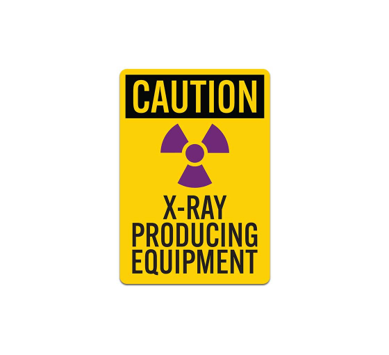X Ray Producing Equipment Decal (Non Reflective)