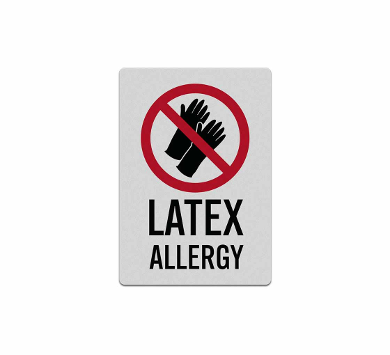 Latex Allergy No Gloves Decal (Reflective)