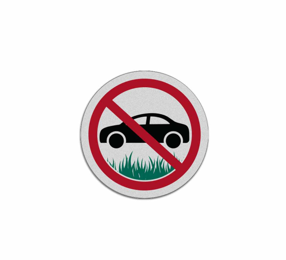 No Parking On The Grass Symbol Decal (Reflective)