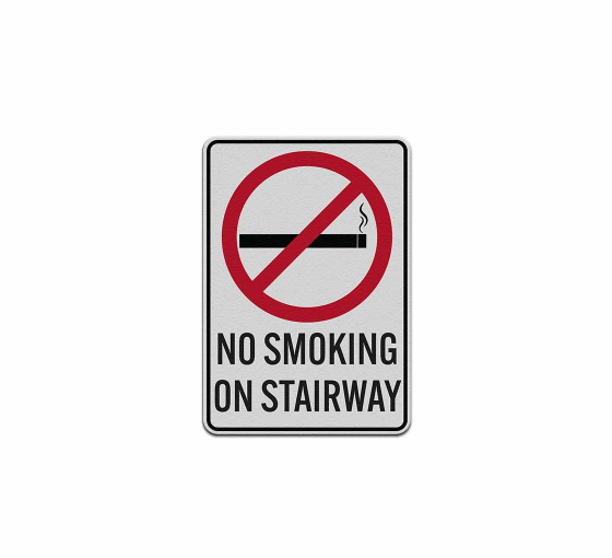No Smoking On Stairway Decal (Reflective)