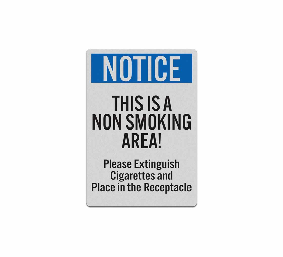 This Is A Non Smoking Area Decal (Reflective)
