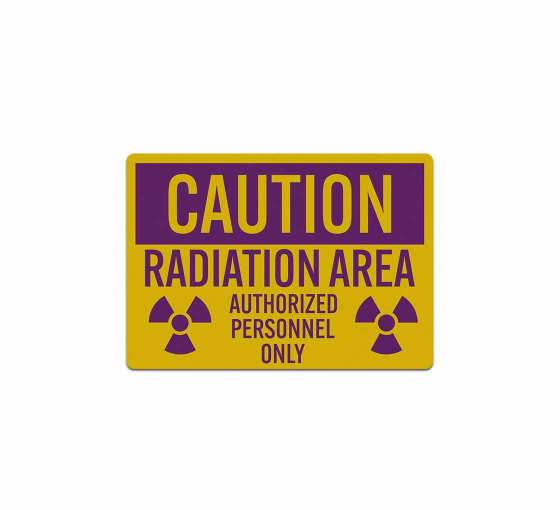 Radiation Area Authorized Personnel Only Decal (Reflective)
