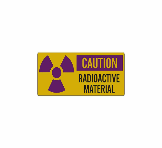 Caution Radiation Decal (Reflective)